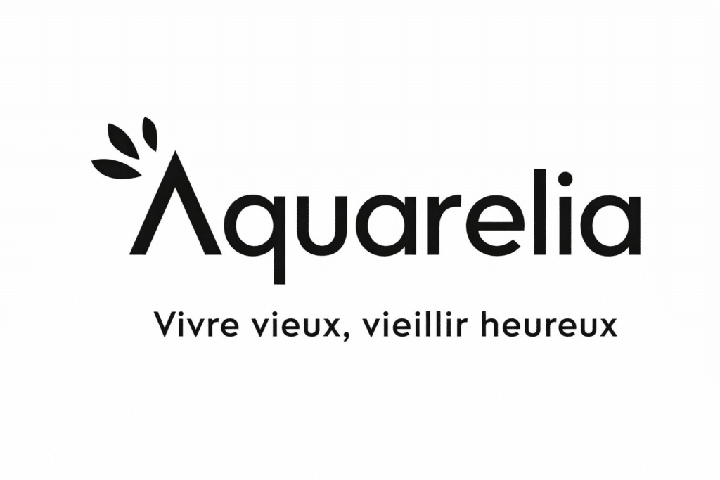 Logo Aquarelia avec tagline en français