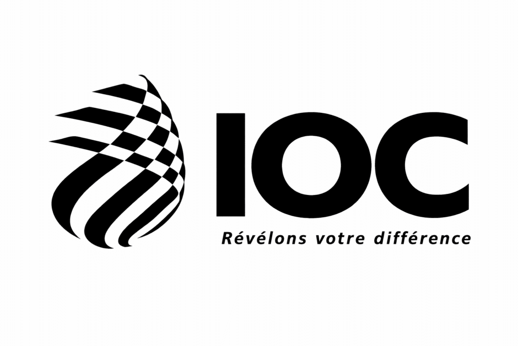 Logo IOC en noir et blanc